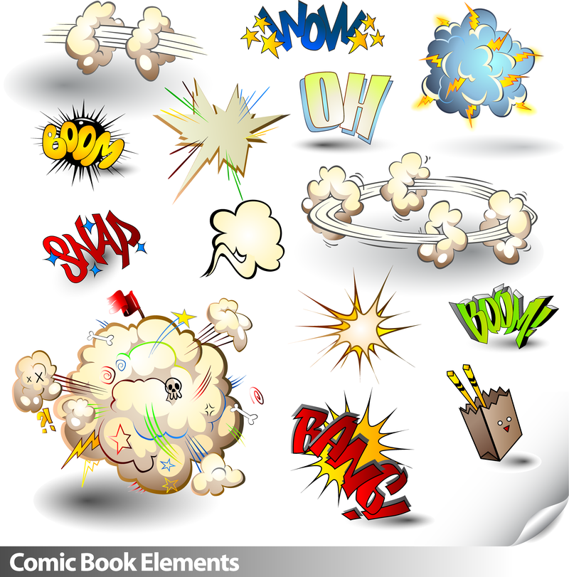 Comic Elements Of Vector Used To Vector download