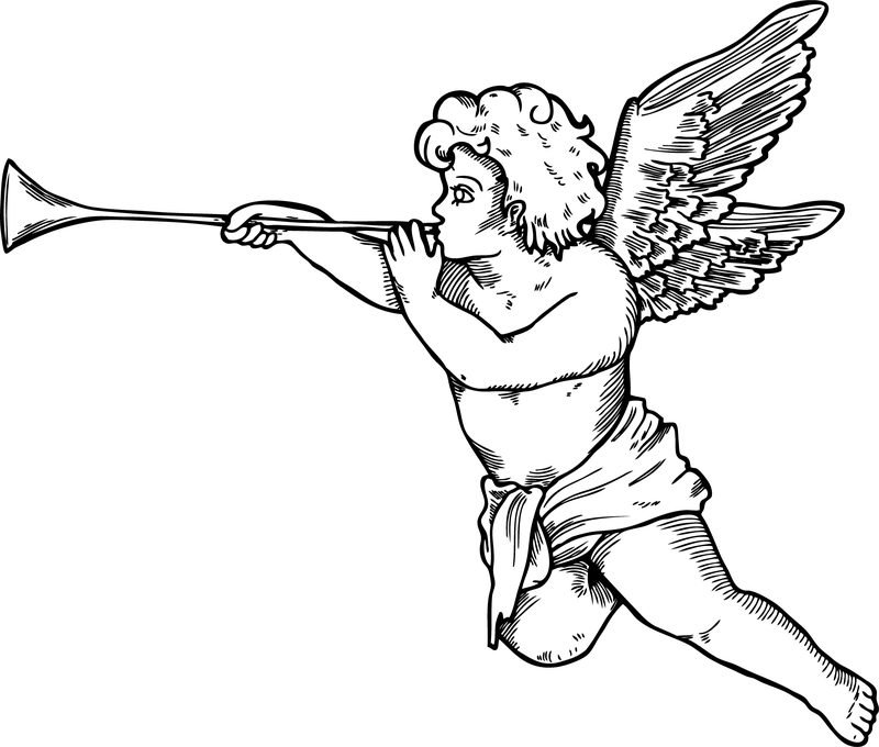 Desenho ilustrado de Cupido e Valentim