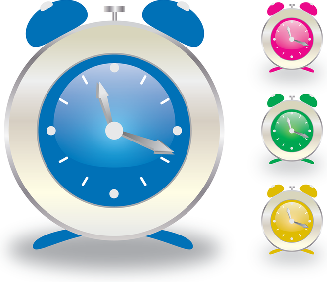 Relógio despertador com cores Relógio despertador com cores