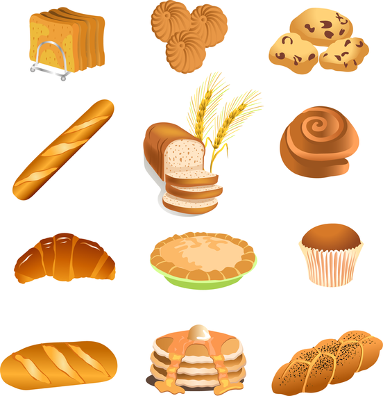 Fastfood Breakfast Pastries Vector Fastfood Breakfast Pastries Vector