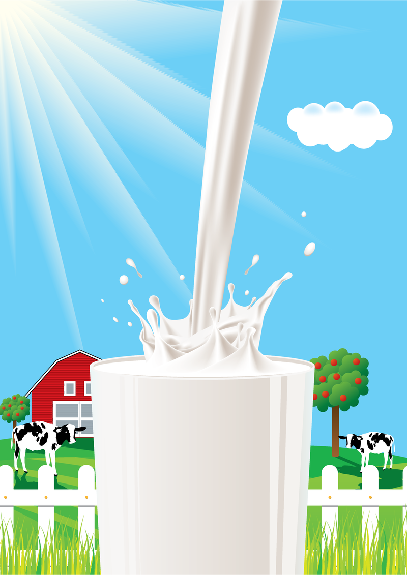 Vector de tema de leche 4