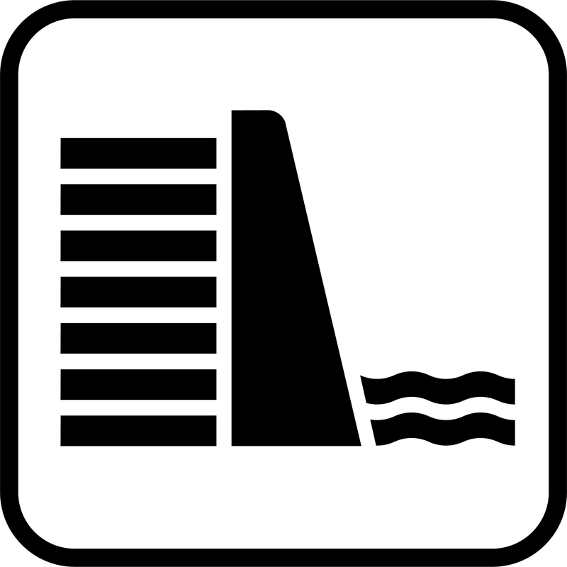 Vector de tablero de señal de nivel de agua