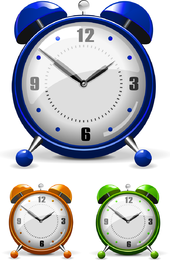 Vector colorido reloj despertador