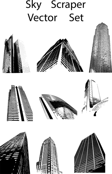 Sky Scraper Vector Set Sky Scraper Vector Set