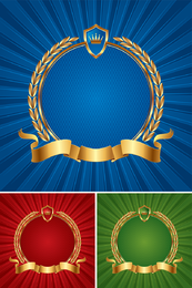 Vetor de fita de escudo de trigo de correio