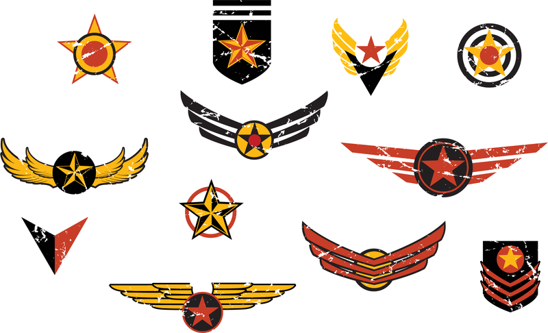 Vector Nostalgic Flight Badge Vector Nostalgic Flight Badge