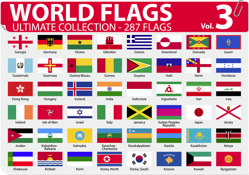 National- oder Regionalflagge und Regionalflaggenvektor 3