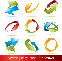 Vetor de flecha tridimensional