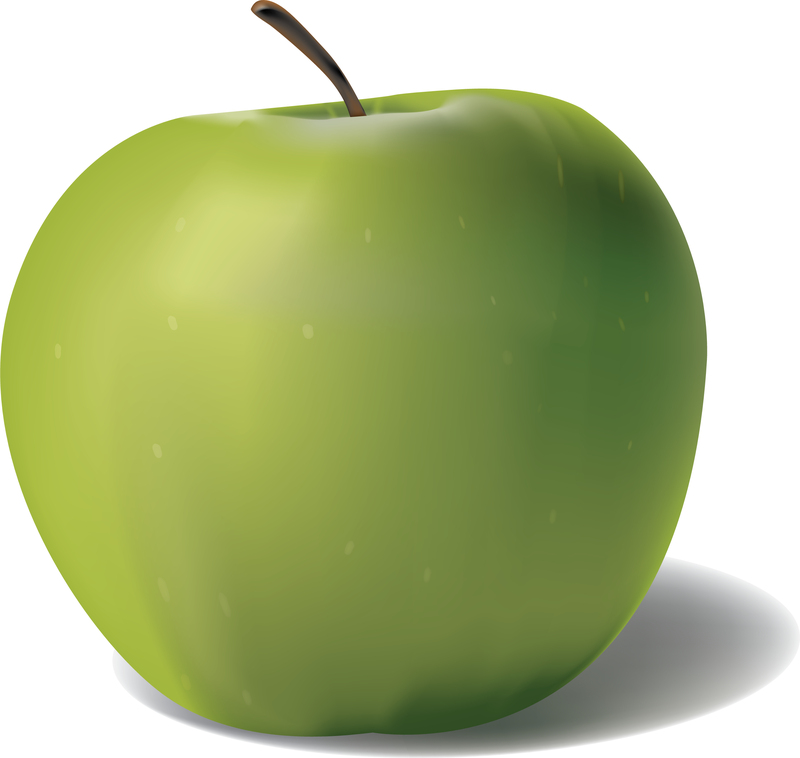 Diseño de manzana verde 3D