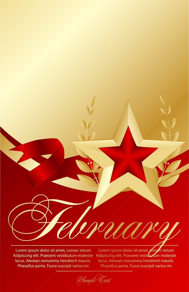 Rot und Gold Februar Banner