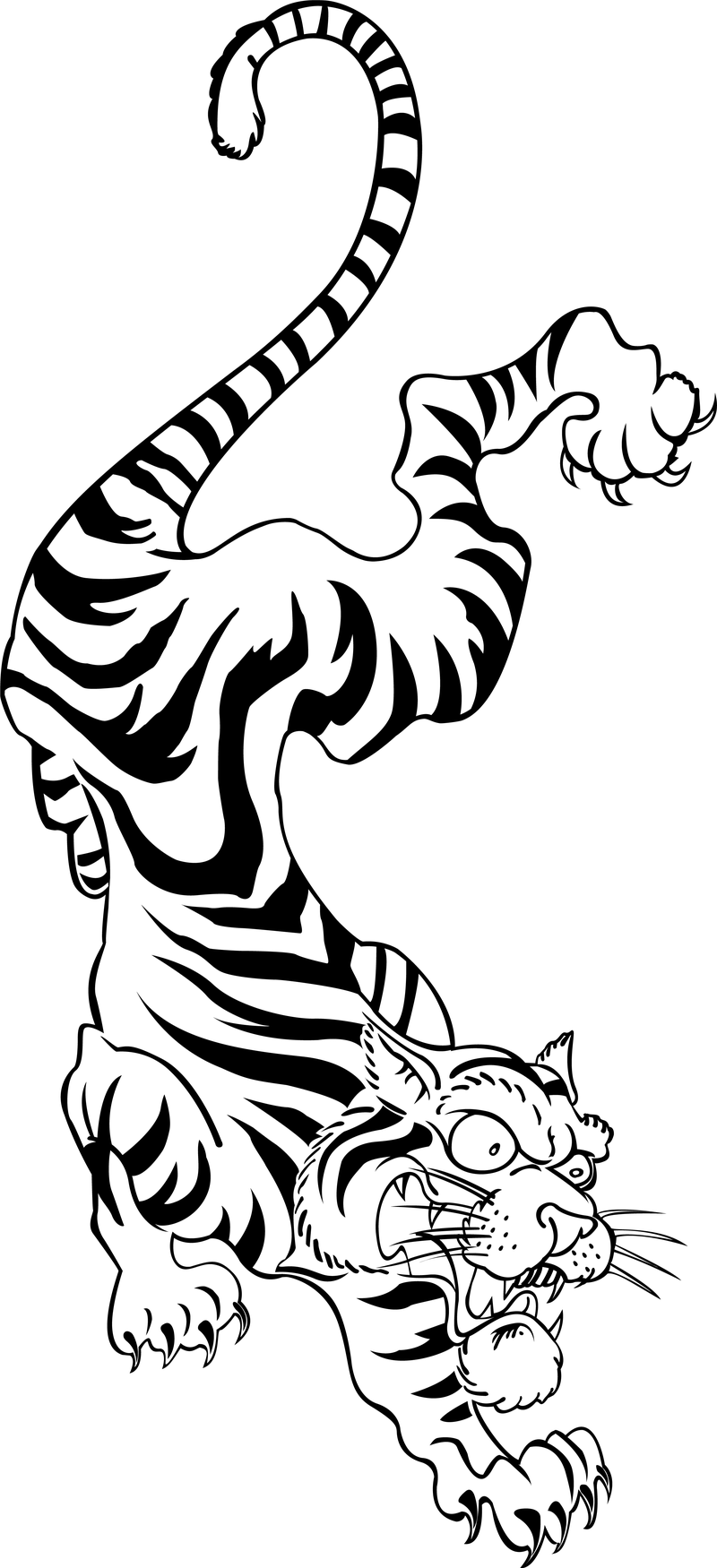 Tatuaje estilo vector tigre
