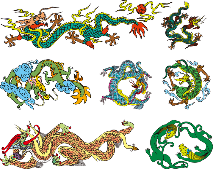 Chinese Classical Dragon Vector Of The Ten Chinese Classical Dragon Vector Of The Ten