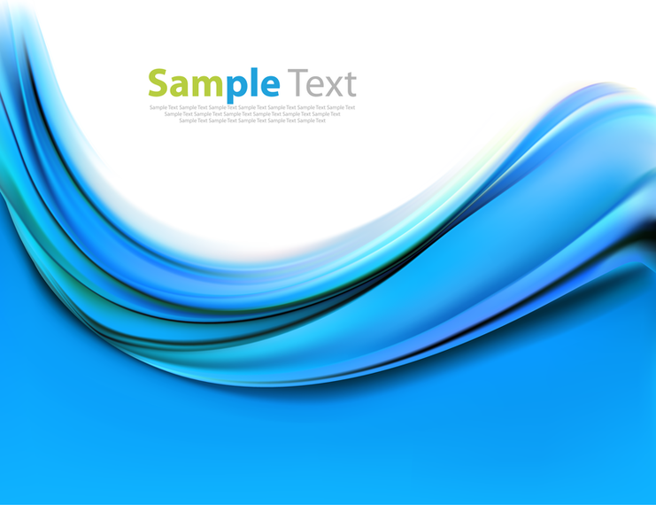 Blue Wave Business Template Vector Illustration Blue Wave Business Template Vector Illustration