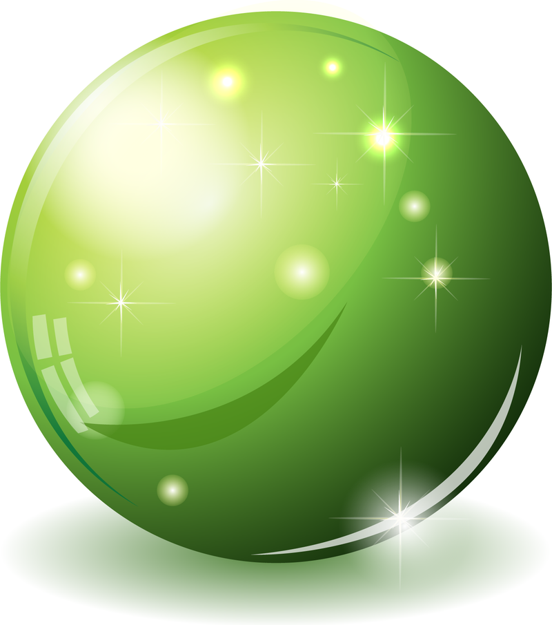 Esfera de cristal verde