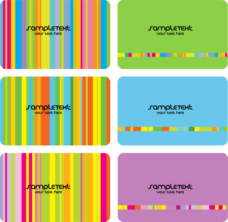 Sete cores do cartão de modelo de cartão colorido