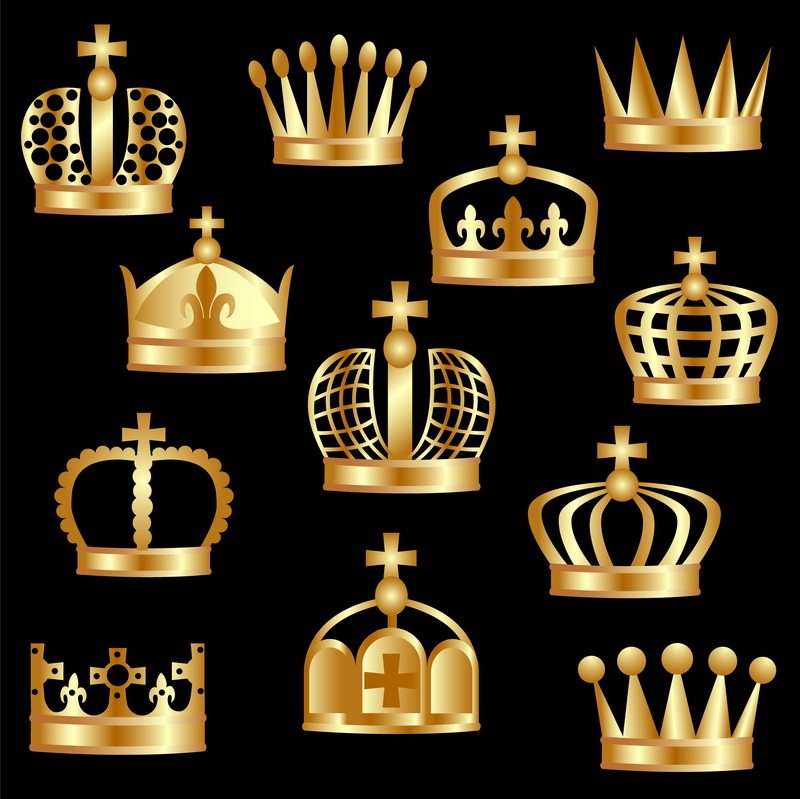 Gold Crown And Shield Vector - Vector download