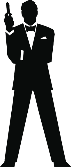 James Bond Secret Agent 007 Negro Blanco Silo James Bond Secret Agent 007 Negro Blanco Silo