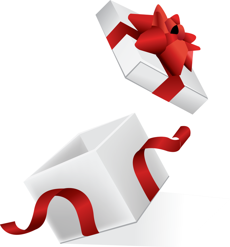 Open gift box illustration - Vector download