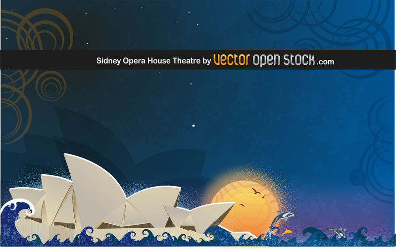 Sydney Opera House Theatre mit abstrakten Formen