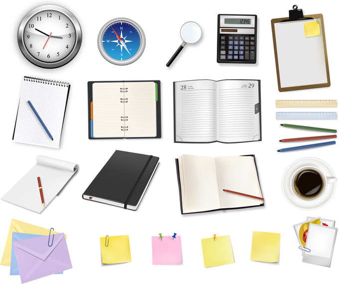 Office Supplies And Stationery Vector Office Supplies And Stationery Vector
