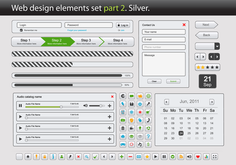 Vector de elementos de diseño web 2 2