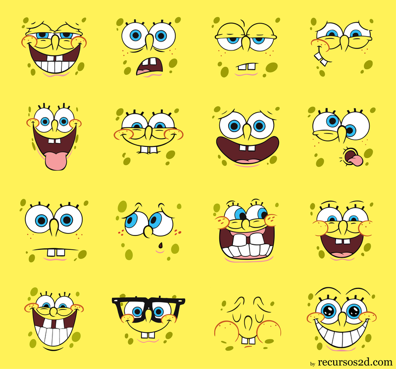 SpongeBob Schwammkopf Vector Pack Gesichter