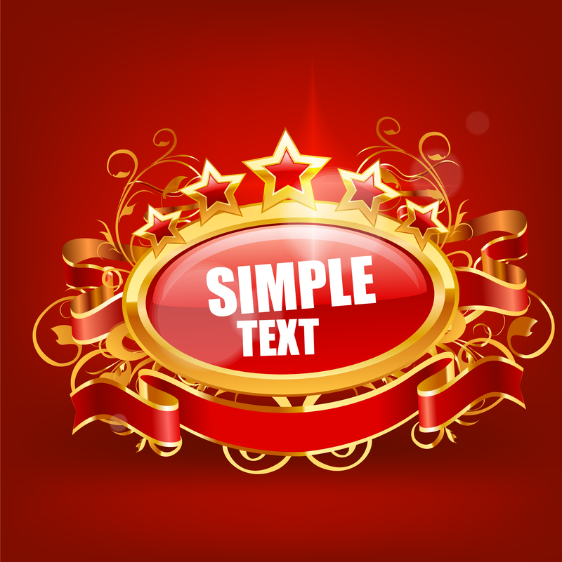 Vector hermoso etiqueta roja 02