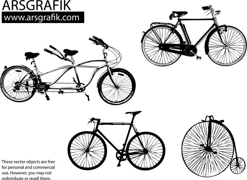 Bicicletas de arte vetorial