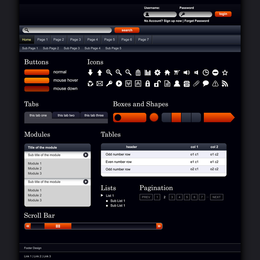 Elementos de diseño web 01 Vector
