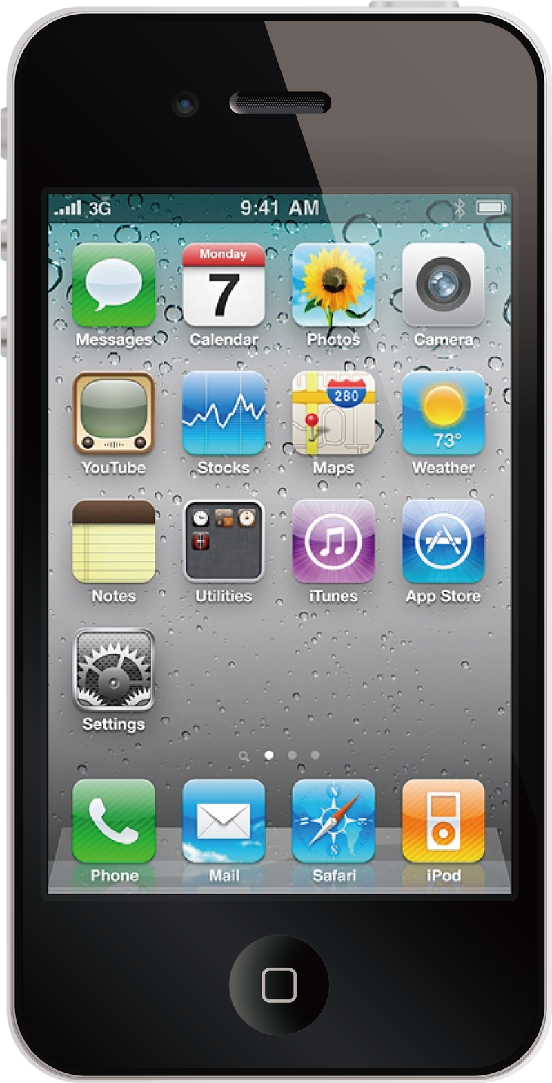 Iphone 4 Mockup Template Design Vector Download