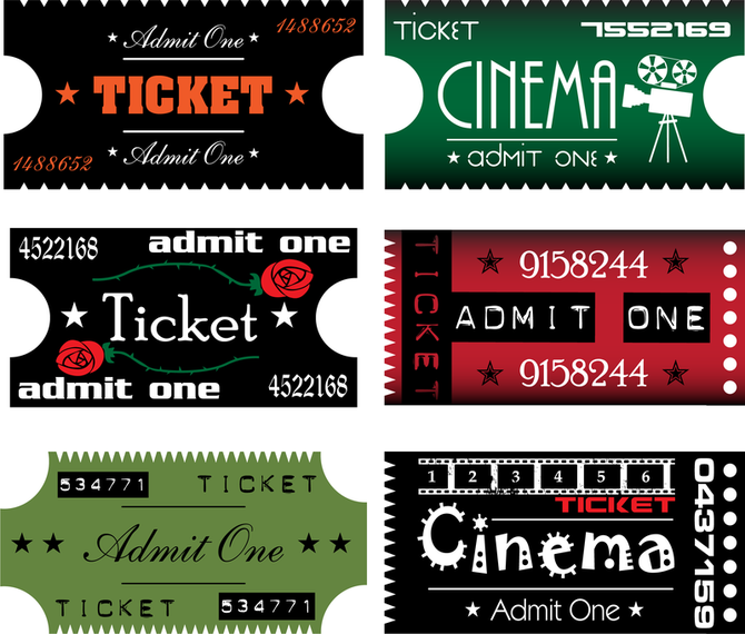 Movie Ticket Clip Art - Vector download