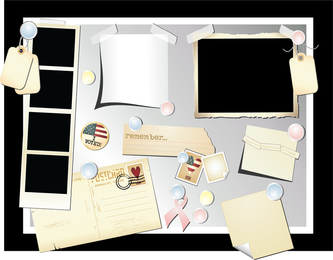 Briefpapier Postkarten Fotos Vektor