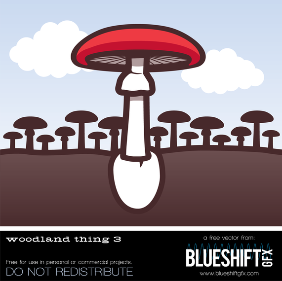 Woodland Mushroom Vector Woodland Mushroom Vector