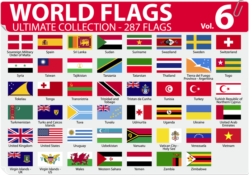 National- oder Regionalflagge und Regionalflaggenvektor 6