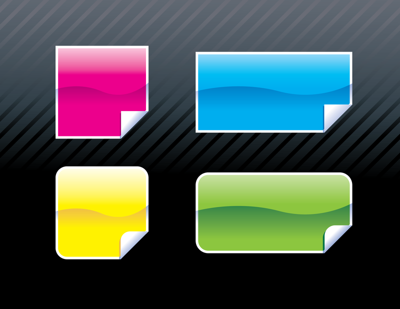 Botón angular de vector de estilo Web 20