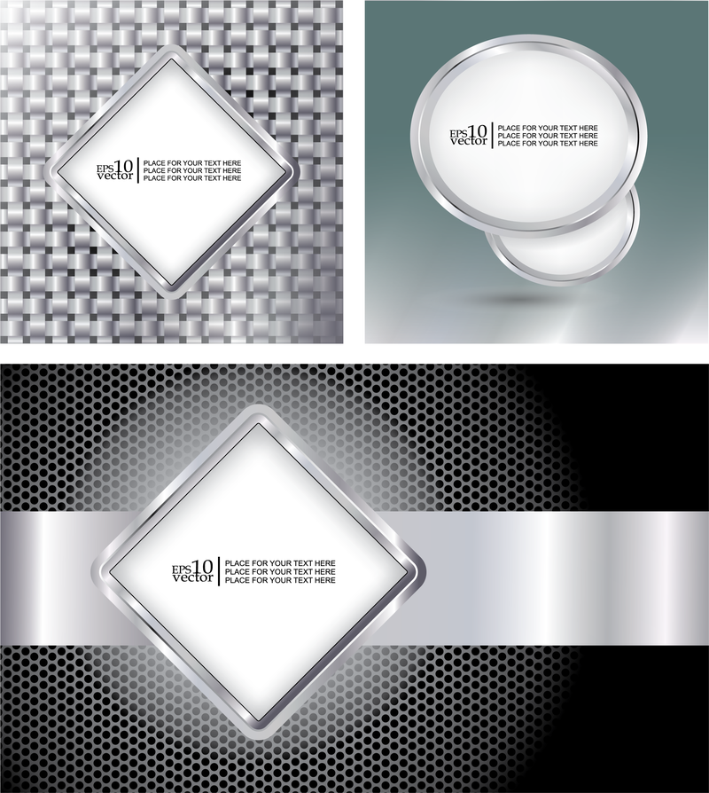 Metallischer Rahmenvektor 2