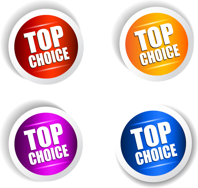 Top Choice Sticker Vektor Set