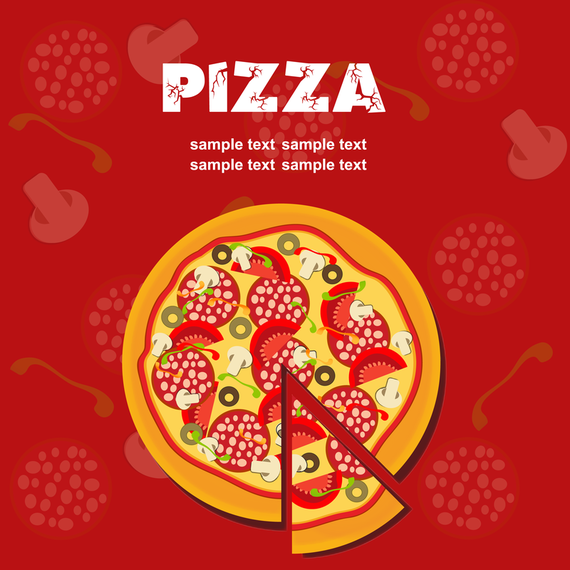 Pizza Illustrator 05 Vector - Vector download