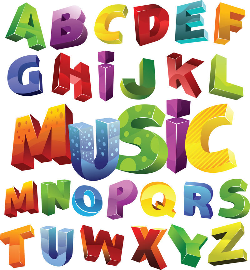 Colorful 3d Alphabet Vector Graphic Vector Download