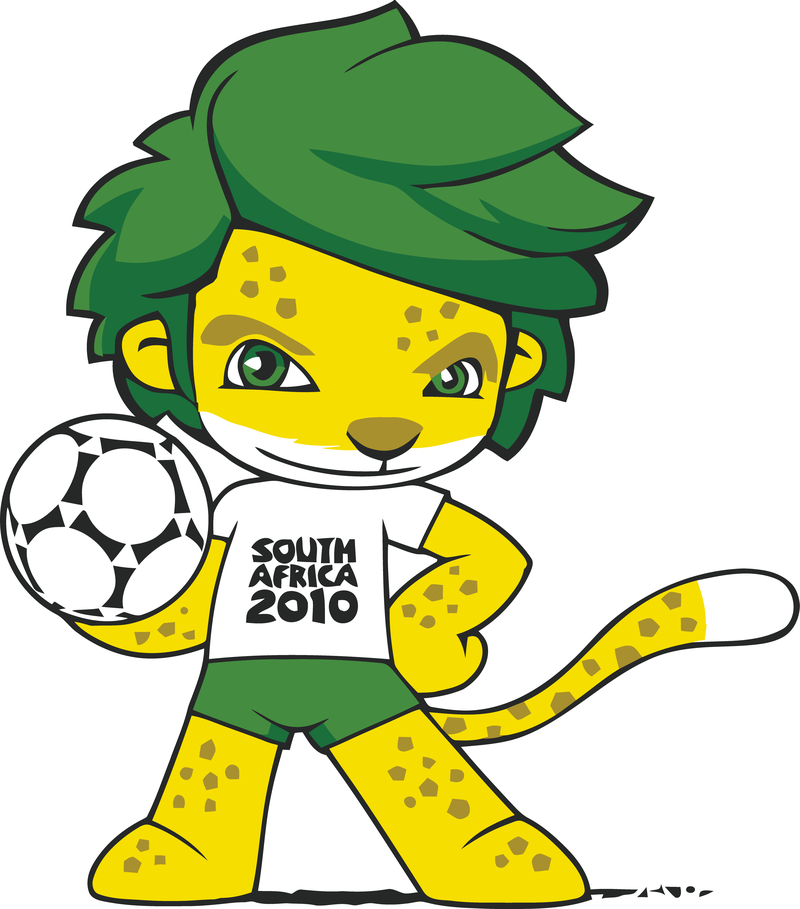 Sudáfrica 2010 World Cup Mascot Zakumi Vector Adobe Ilustrator Design