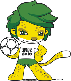 Vector de Zakumi de la mascota de la Copa Mundial de Sudáfrica 2010