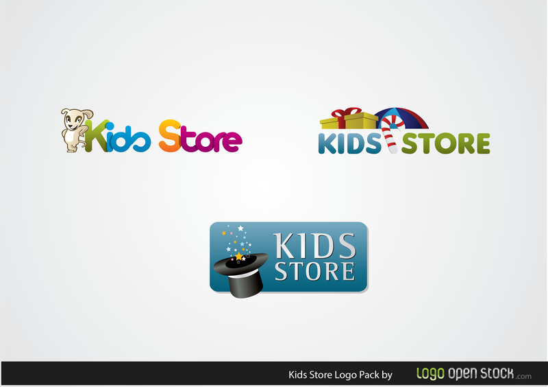Pacote 2 de logotipo de loja infantil