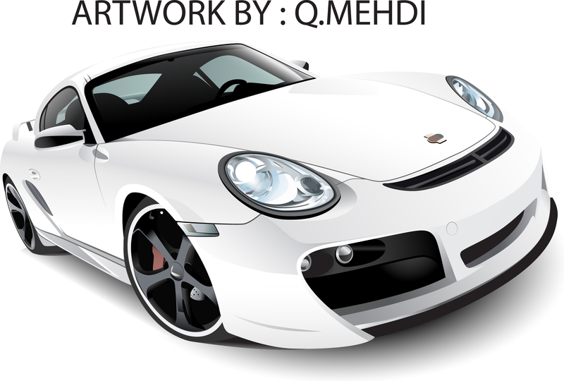 Vector libre de Whiteporsche 911 Turbo Techart