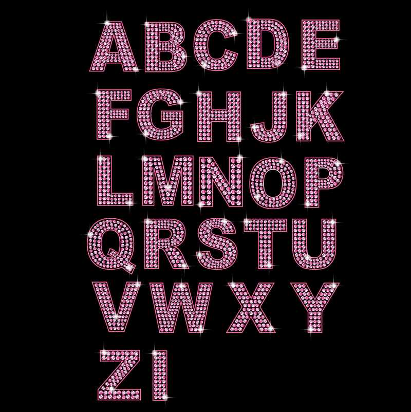 Diamond Letters And Numbers Vector Pink And Purple - Vector download