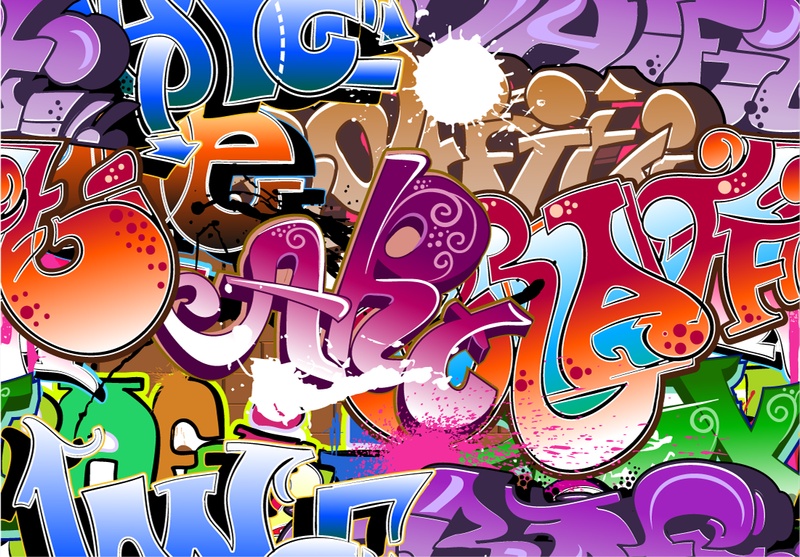 Download Beautiful Graffiti Font Design 05 Vector - Vector download