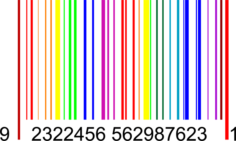 Vetor gráfico de código de barras colorido