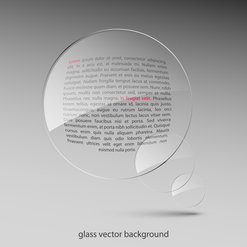 Efeito de lente de vidro vetorial