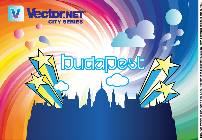 Skyline-Vektor der Stadt Budapest