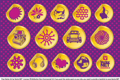 Insignias de diseño vectorial