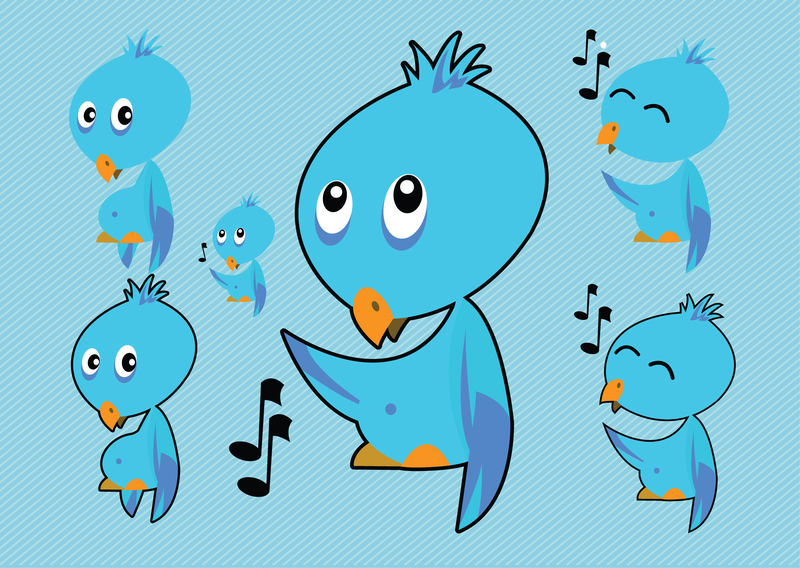 Vectores de aves de Twitter